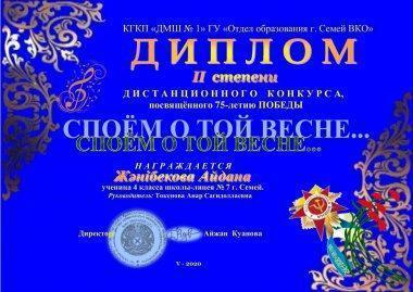 Призеры дистанционного конкурса, посвященного 75-летию ПОБЕДЫ "СПОЁМ О ТОЙ ВЕСНЕ..."
